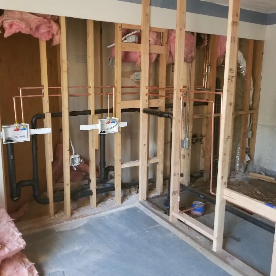 Copper pipe rough-in and plumbing installation in Lithia Springs